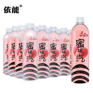 天津有货:依能 蜜桃汽 添加蜂蜜 水蜜桃果味汽水饮料 500ml*24 塑包量贩装 *3件