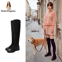 Hush Puppies 暇步士 D1U03DC9 过膝长靴女英伦风粗跟