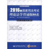 2016年国家司法考试理论法学背诵版80表