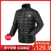 国际米兰俱乐部Inter Milan 轻薄羽绒服男2019秋冬新款轻便短款便携收纳运动简约无帽立领防寒羽绒服外套