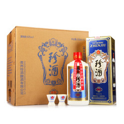 珍酒 珍五 蓝装版 酱香型白酒 53度 500ml*6整箱装 酒中珍品 珍藏酱香（新老包装随机发货）