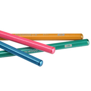 三木(SUNWOOD) 5711 HB彩色漆六角杆铅笔 4支/袋 学生文具