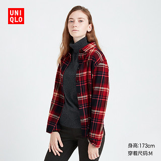 女装 法兰绒格子衬衫(长袖) 421602 优衣库UNIQLO