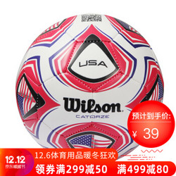 威尔胜wilson足球校园学生比赛特训车缝PU耐磨柔软足球 WS212M4-机缝4号球 *8件