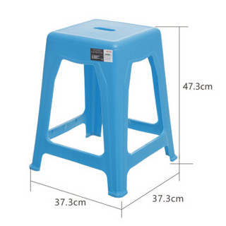禧天龙 Citylong 塑料凳子 防滑换鞋凳简易垫脚板凳家用休闲椅凳客厅家具加厚大号浴室凳 孔雀蓝 1个装 2078