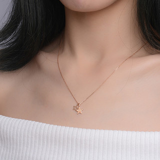 中国黄金18K金星形WANT项链女新款项链吊坠珠宝首饰（定价）