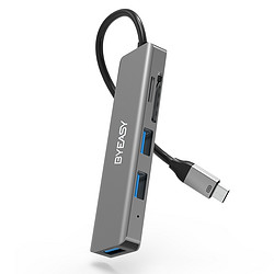 BYEASY Type C扩展坞 ipad扩展坞，PD快充SD/TF Type-c转USB3.0+SD/TF卡，用券52元。