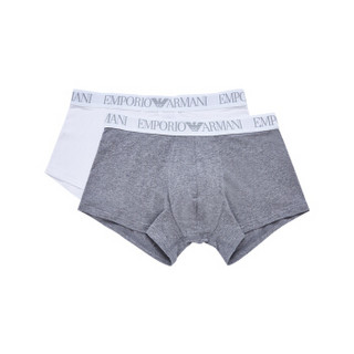 EMPORIO ARMANI UNDERWEAR 阿玛尼奢侈品19秋冬新款男士内裤(两条装) 111769-9A720 WHITEGREY-61410 M