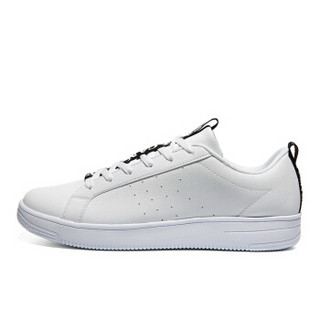 匹克（PEAK）男子板鞋运动休闲鞋简洁潮流滑板鞋小白鞋 DB940007 大白/黑色 44