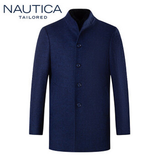 诺帝卡 NAUTICA 2019秋冬新款时尚商务休闲毛呢外套NDY96496 藏蓝 52