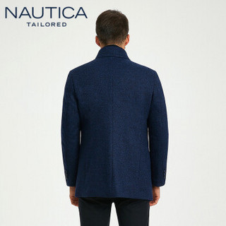 诺帝卡 NAUTICA 2019秋冬新款时尚商务休闲毛呢外套NDY96496 藏蓝 52