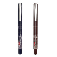 白雪(snowhite)0.5mm考试笔碳素笔直液式走珠笔学生用中性笔 子弹头+针管头黑色2支/卡K1