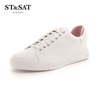 星期六（ST&SAT）牛皮革时尚小白休闲鞋SS91112073 粉红 36