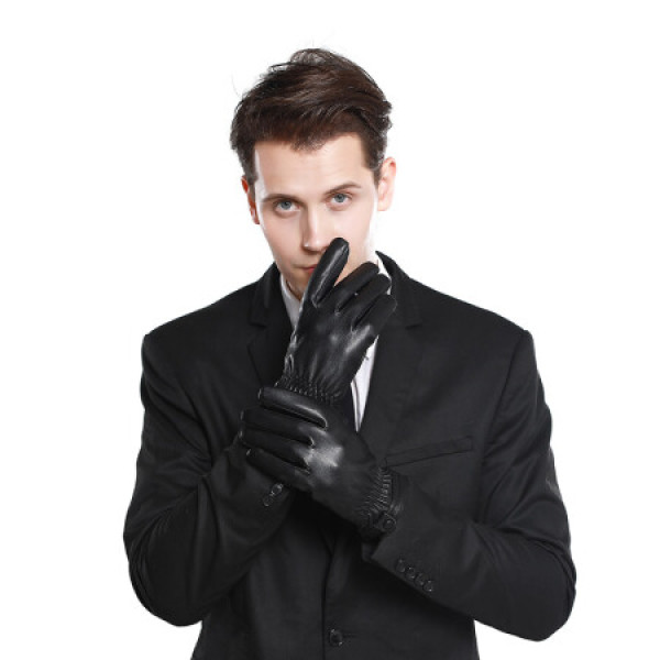 商品星宇芊 男士手套秋冬季保暖防寒防风加绒皮手套男冬骑车开车手套