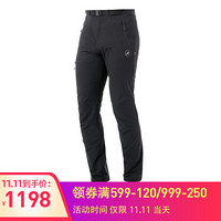 MAMMUT/猛犸象男士防风舒适弹性软壳长裤1021-00161 黑色 L