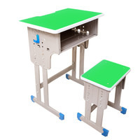 奈高 NG培训班课桌椅中小学生写字学习桌单人家用学校课桌椅套装绿色加厚款