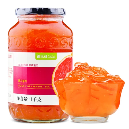 韩国进口 迪乐司Dails 蜂蜜红西柚茶饮品 蜜炼果酱水果茶饮料 下午茶冲饮品1000g