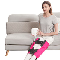 何浩明腿部按摩器 DH122AP罗圈腿OX形腿矫正矫姿带瘦腿电动气压式震动按摩美腿仪脚部多功能家用 玫红