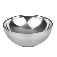 卡质（KAZHI）厨房用具 5.5英寸不锈钢双层焊边亮光碗 无磁加厚隔热碗米饭碗 10个装