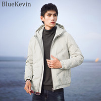 Interight x Bluekevin羽绒服男时尚潮流连帽纯色简约保暖外套 杏色 185/104A(XXL)