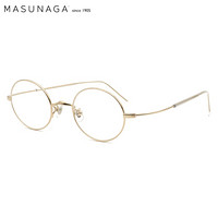 MASUNAGA增永眼镜男女复古手工全框眼镜架配镜近视光学镜架GMS-103+ #110 正金色