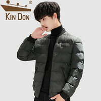 金盾（KIN DON）棉服 男2019冬季新款休闲百搭韩版潮流时尚立领厚款保暖短款外套 A037-MF015A 灰色 M