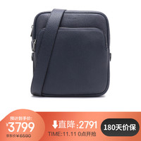 BALLY 巴利 男士海军蓝皮质单肩斜挎包 COSMY 77 6226303
