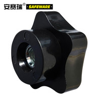 安赛瑞 塑料头梅花手拧螺母 通孔五角实心手拧螺母 梅花胶木手柄螺母 M6×37mm（20个装）22568