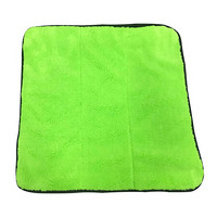 兰诗（LAUTEE）DA1004 双面加强加厚擦车巾清洁巾绿灰色5条装 38x45CM