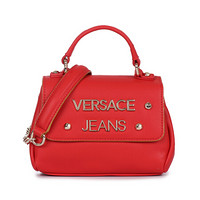 VERSACE JEANS 范思哲 奢侈品 女士红色聚酯纤维配卡包吊饰字母logo手提单肩斜挎包 E1VTBB22 71111 500