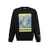 HERON PRESTON 19秋冬新品 男士黑色标志印花图案棉质圆领套头长袖卫衣 HMBA003F198090080488 S码