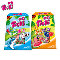 口力（Trolli）糖果软糖零食 趣果+动物乐园软糖 组合装 180g*2