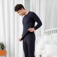 J.ZAO 京东京造 男士保暖内衣套装 磨毛暖绒保暖内衣套装 藏蓝色 XL(180/105)