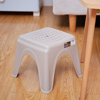 禧天龙 Citylong 塑料换鞋凳子 简易垫脚小板凳家用休闲椅凳防滑凳加厚浴室凳 矮凳 冰河灰 1个装 2044