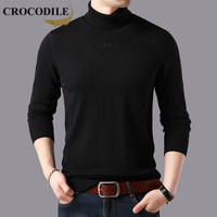 鳄鱼恤（CROCODILE）羊毛衫 男士2019秋冬韩版时尚休闲潮流百搭高端毛衣 2020-2-J6976 黑色 L