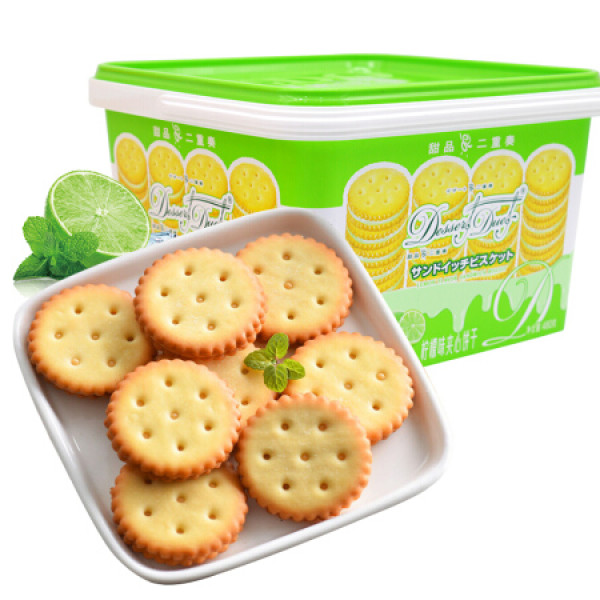 商品edo pack 饼干蛋糕 零食早餐 夹心饼干 柠檬味 480g/盒