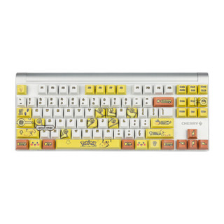 CHERRY 樱桃 MX Board 8.0 宝可梦皮卡丘限定版 87键 有线机械键盘 白黄色 Cherry黑轴 单光