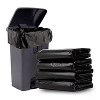 佳茉 商用垃圾袋  80*100cm大号物业办公环卫加厚平口垃圾袋  黑色50只装
