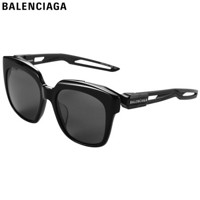 巴黎世家(BALENCIAGA)太阳镜男女 墨镜 灰色镜片黑色镜框BB0025SA 001 55mm