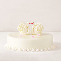 黑天鵝生日蛋糕預定-美麗人生(經典)-樹莓玫瑰荔枝巧克力生日蛋糕同城配送 25cm