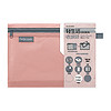 富美高（FolderMate）850系列可立式拉链袋防水文件袋网格拉边袋试卷袋资料袋 17*24cm粉红85025