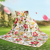 FUANNA 富安娜 家纺毯子 法兰绒 左岸花开1.8*2m