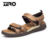 零度(ZERO)男士时尚舒适轻便户外居家两用透气防滑沙滩凉鞋 Z92923 棕色 40码
