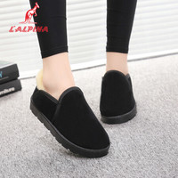 阿尔皮纳 L'ALPINA袋鼠 时尚保暖防滑雪地靴女韩版百搭加绒面包棉鞋短靴女 WZ-2015黑色37