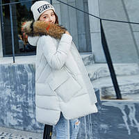 MAX WAY 女装 2019冬季新款外套短款学生宽松ins潮棉服QDmw0844 米白色 L