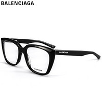 巴黎世家(BALENCIAGA)眼镜框女 镜架 透明镜片黑色镜框BB0062O 001 53mm