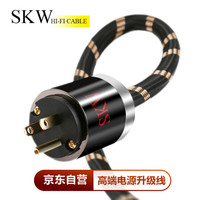 SKW HiFi 旗舰版 单晶铜 电源线 胆机功放CD音响设备专用音频升级线 美标 BG-06-1米