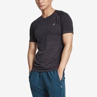 Keep 男子修身速干训练T恤健身运动短袖 黑花灰 L