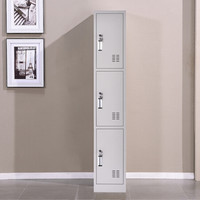 中伟更衣柜钢制带门锁铁皮柜员工柜浴室柜换衣柜宿舍存包柜鞋柜