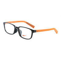 NIKE 耐克 儿童款黑色镜框橘色镜腿板材全框光学眼镜架眼镜框 5010AF 011 47MM